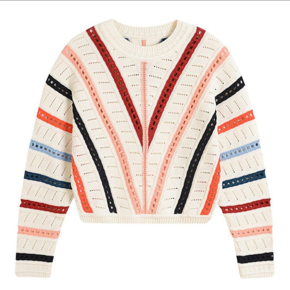 Off White Knit Sweater Gardy Jumper T3/L